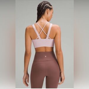 Lululemon Like a Cloud Longline Ribbed Bra *Light Support,D/DD Cups - Pink Peony